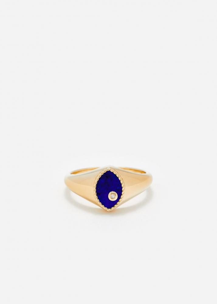 BABY CHEVALIÈRE MARQUISE LAPIS LAZULI OR JAUNE