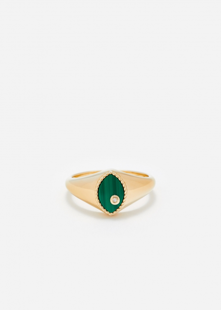 BABY CHEVALIÈRE MARQUISE MALACHITE OR JAUNE