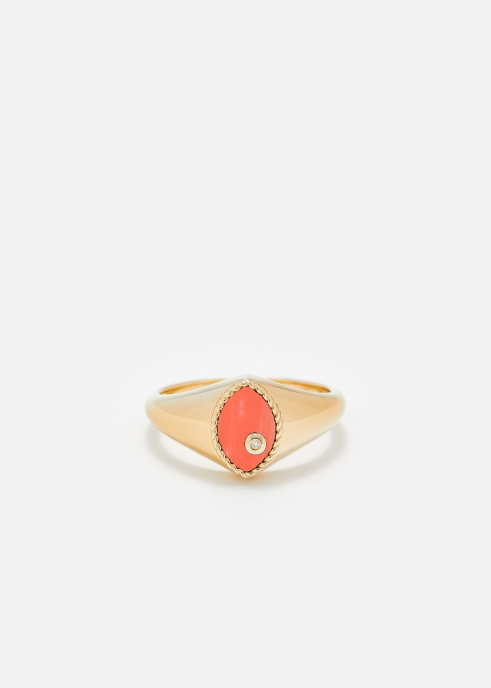 BABY CHEVALIÈRE MARQUISE CORAIL OR JAUNE