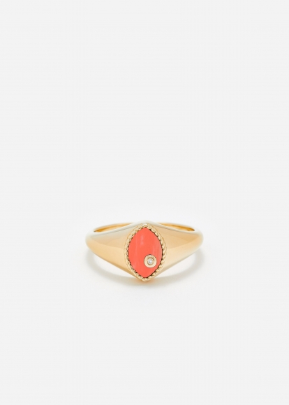 BABY CHEVALIÈRE MARQUISE CORAIL OR JAUNE