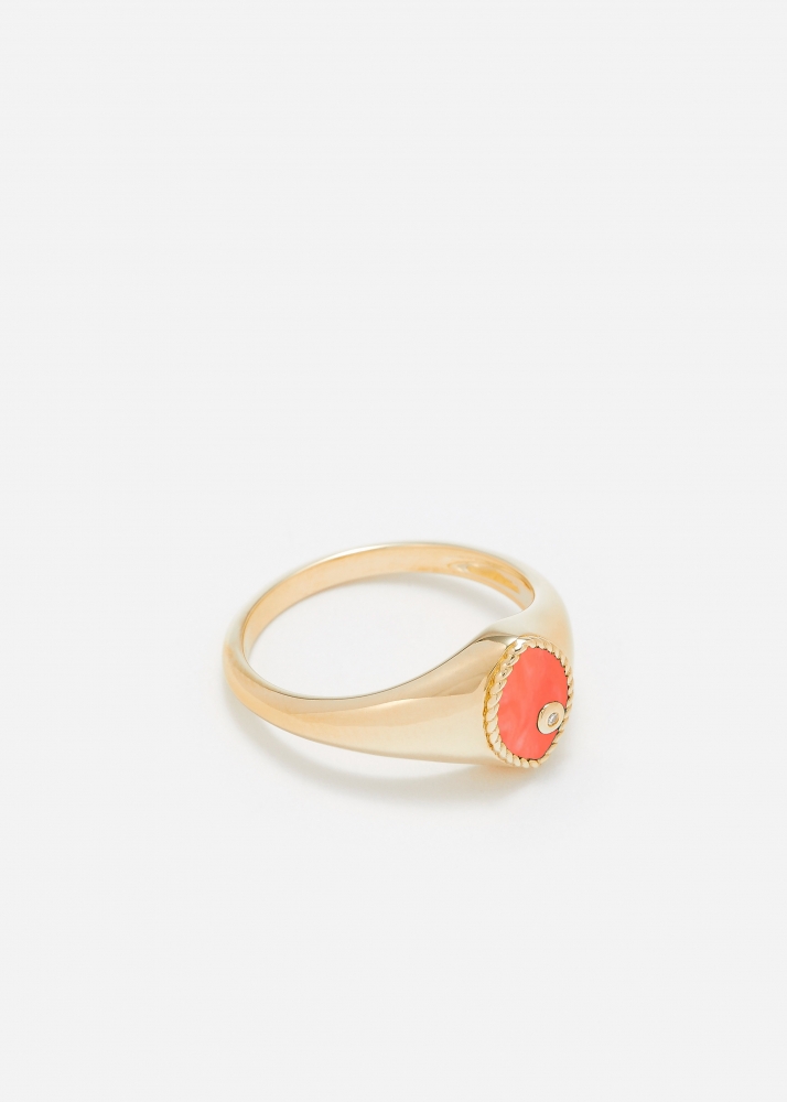 BABY CHEVALIÈRE MARQUISE CORAIL OR JAUNE