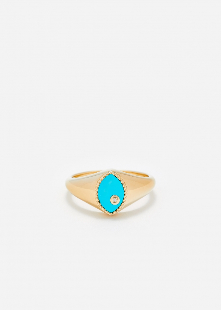 BABY CHEVALIÈRE MARQUISE TURQUOISE OR JAUNE