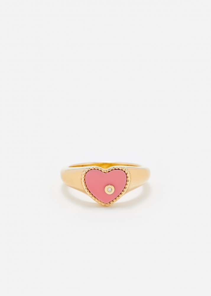 BABY CHEVALIÈRE COEUR ROSE OR JAUNE