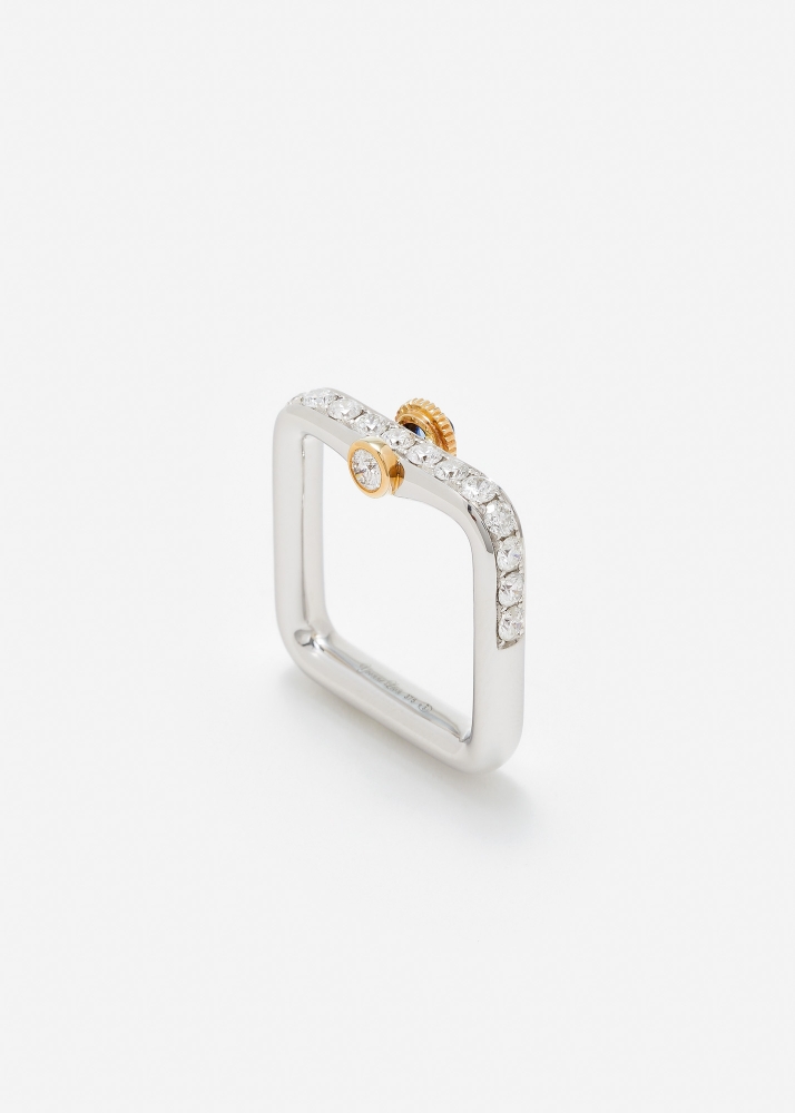 BAGUE GOUSSET DIAMANTS OR BLANC