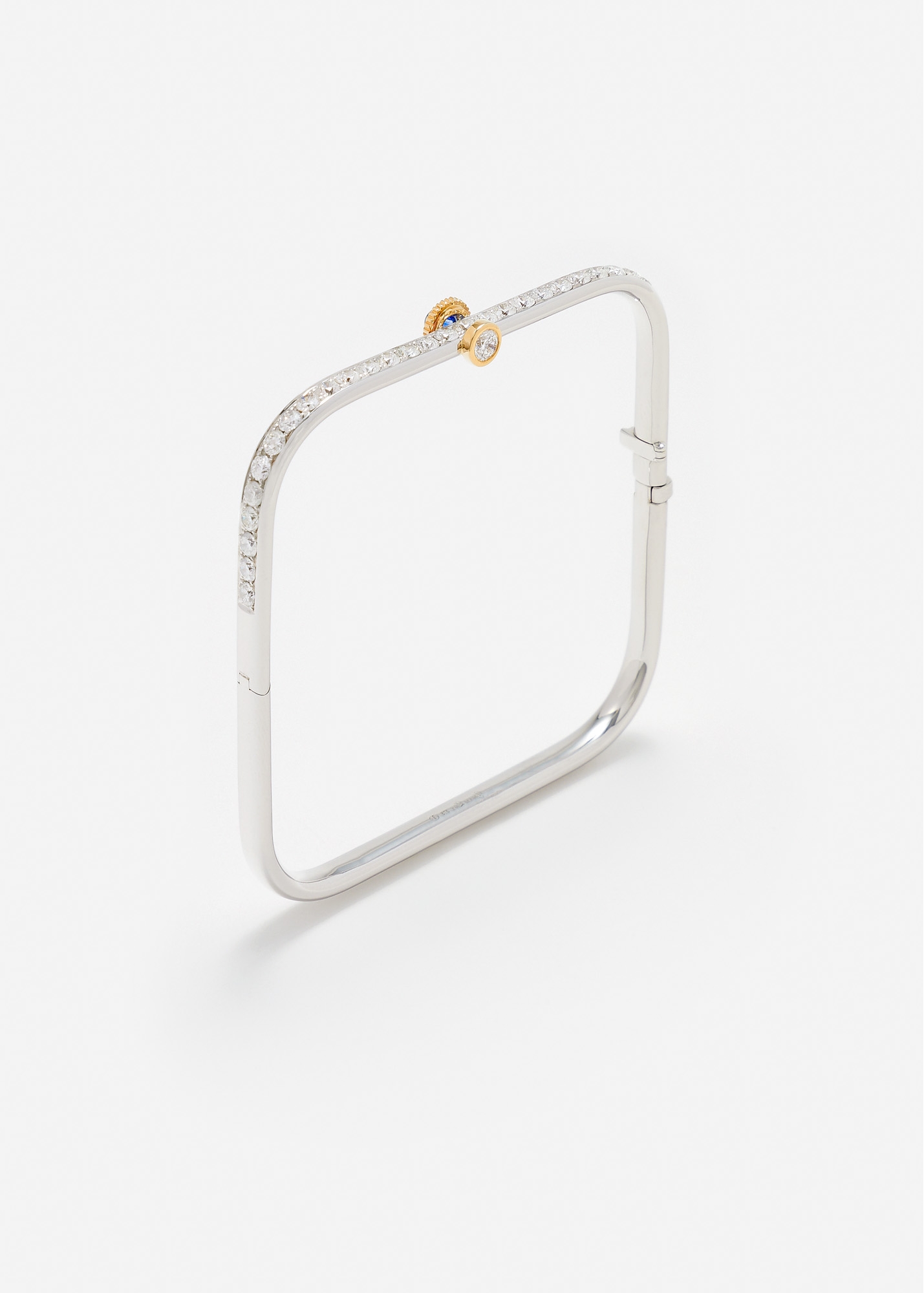 BRACELET JONC GOUSSET DIAMANTS OR BLANC