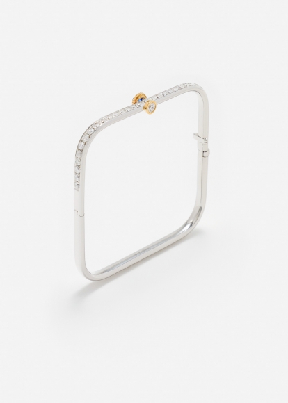 BRACELET JONC GOUSSET DIAMANTS OR BLANC