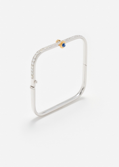 BRACELET JONC GOUSSET DIAMANTS OR BLANC