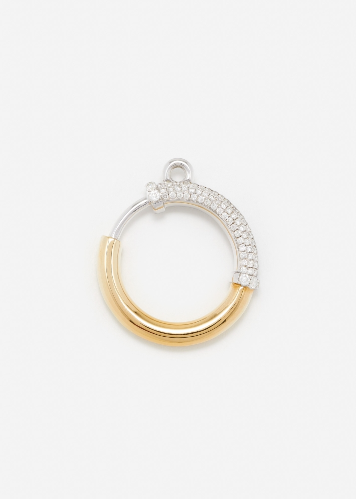 BAGUE MOUSQUETON DIAMANTS 2 ORS