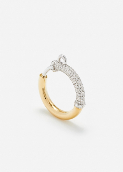 BAGUE MOUSQUETON DIAMANTS 2 ORS