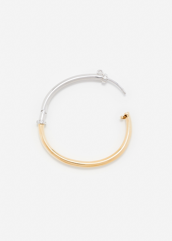 BRACELET JONC MOUSQUETON GOLD 2 ORS