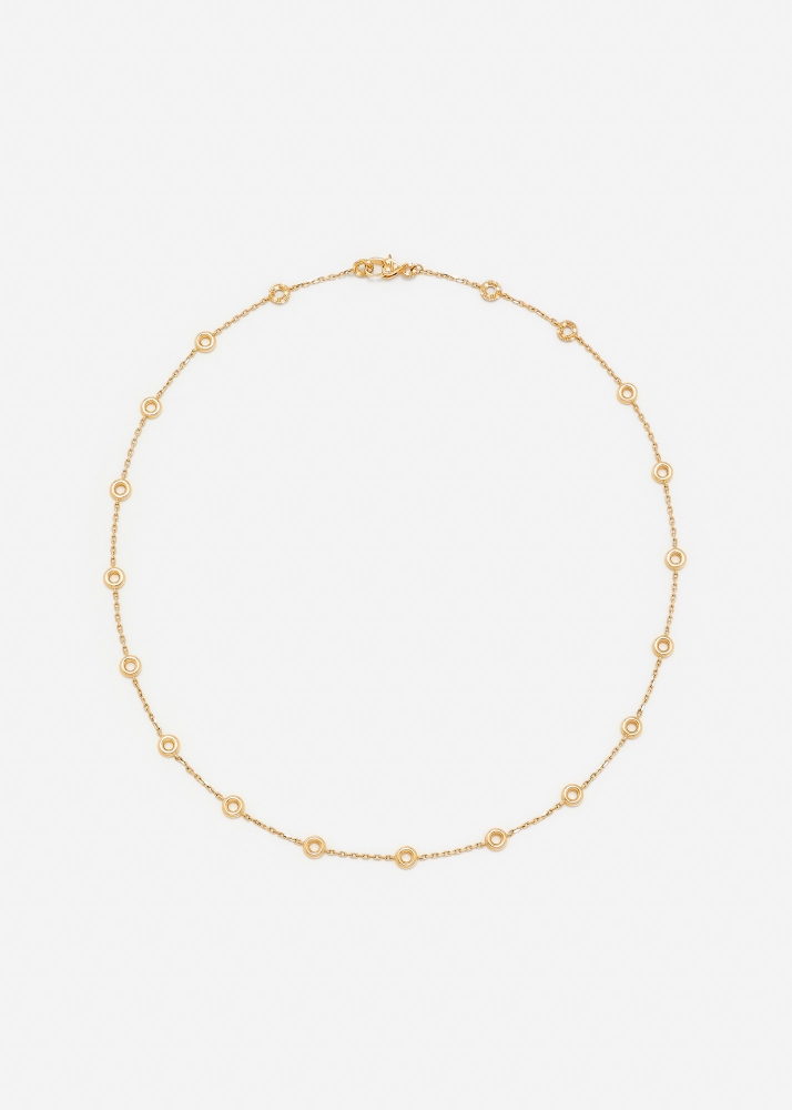 COLLIER MINI FULL DONUTS OR JAUNE