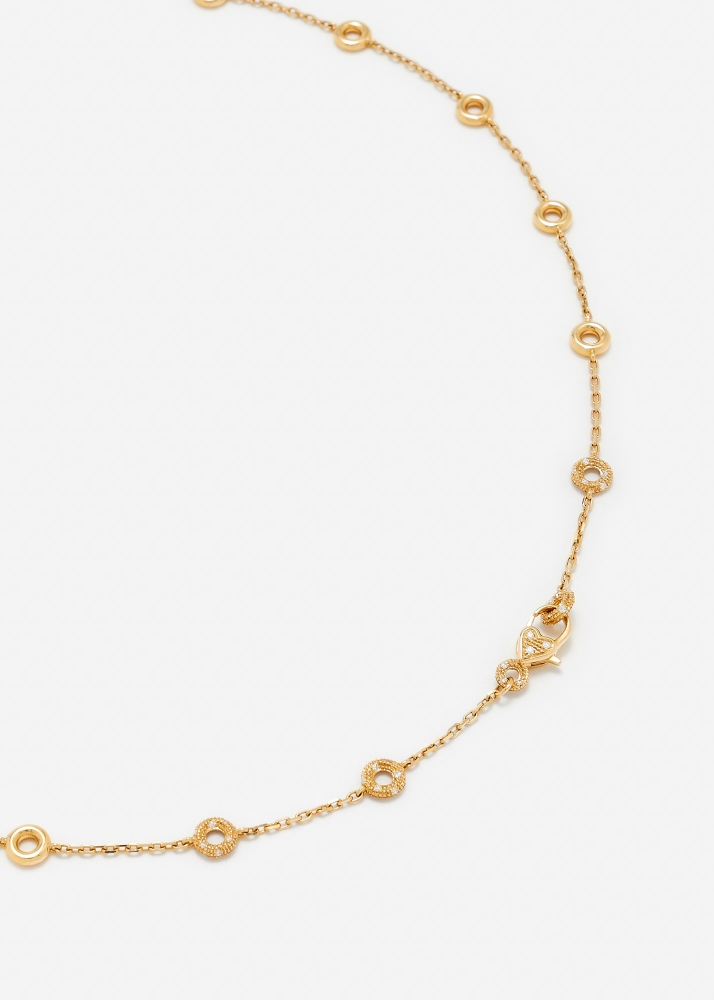 COLLIER MINI FULL DONUTS OR JAUNE