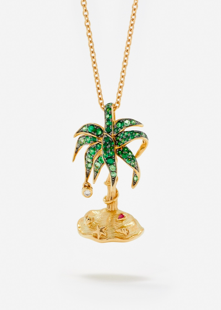 PENDENTIF PARADISE ISLAND PM OR JAUNE