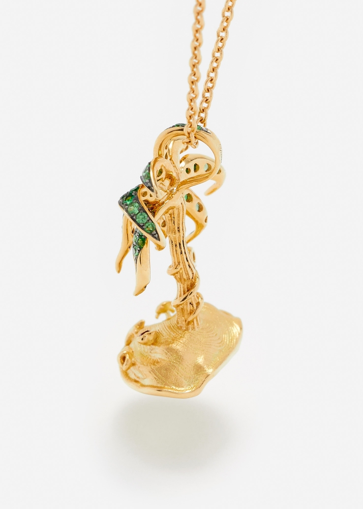 PENDENTIF PARADISE ISLAND PM OR JAUNE