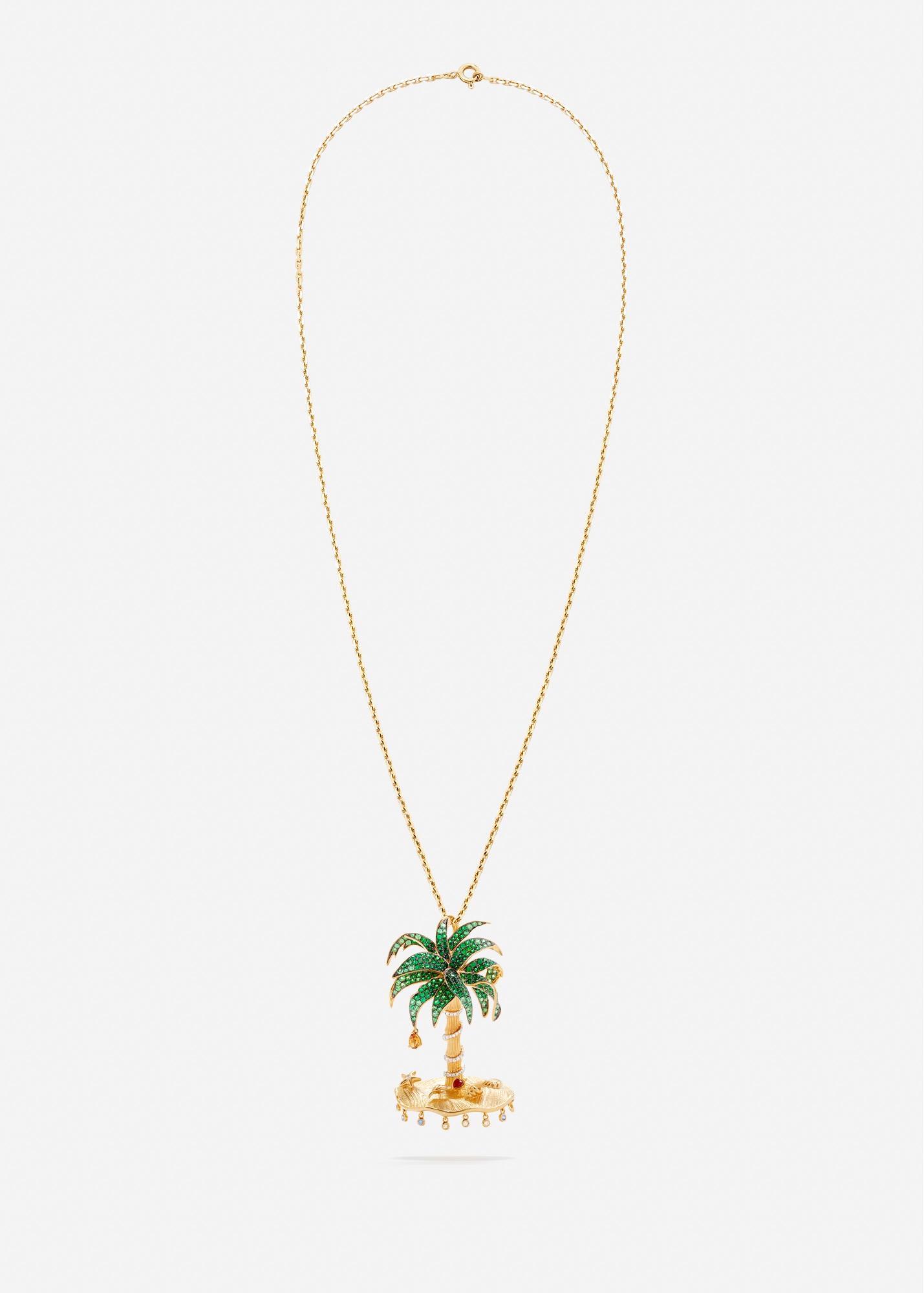 PENDENTIF PARADISE ISLAND GM OR JAUNE