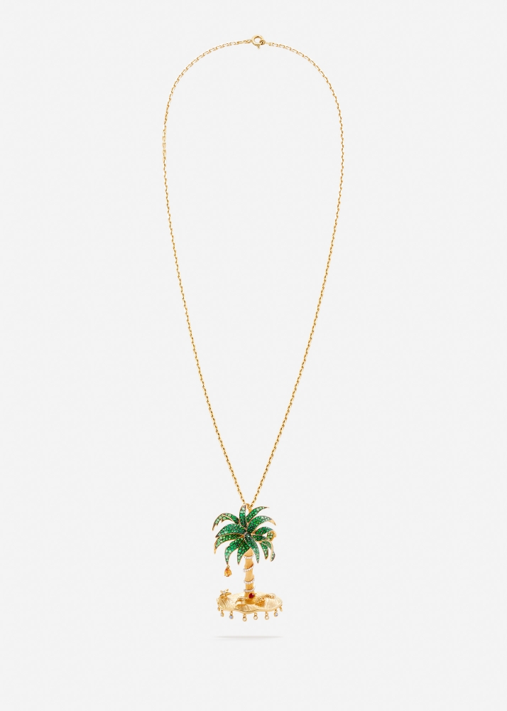PENDENTIF PARADISE ISLAND GM OR JAUNE