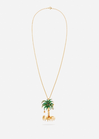 PENDENTIF PARADISE ISLAND GM OR JAUNE