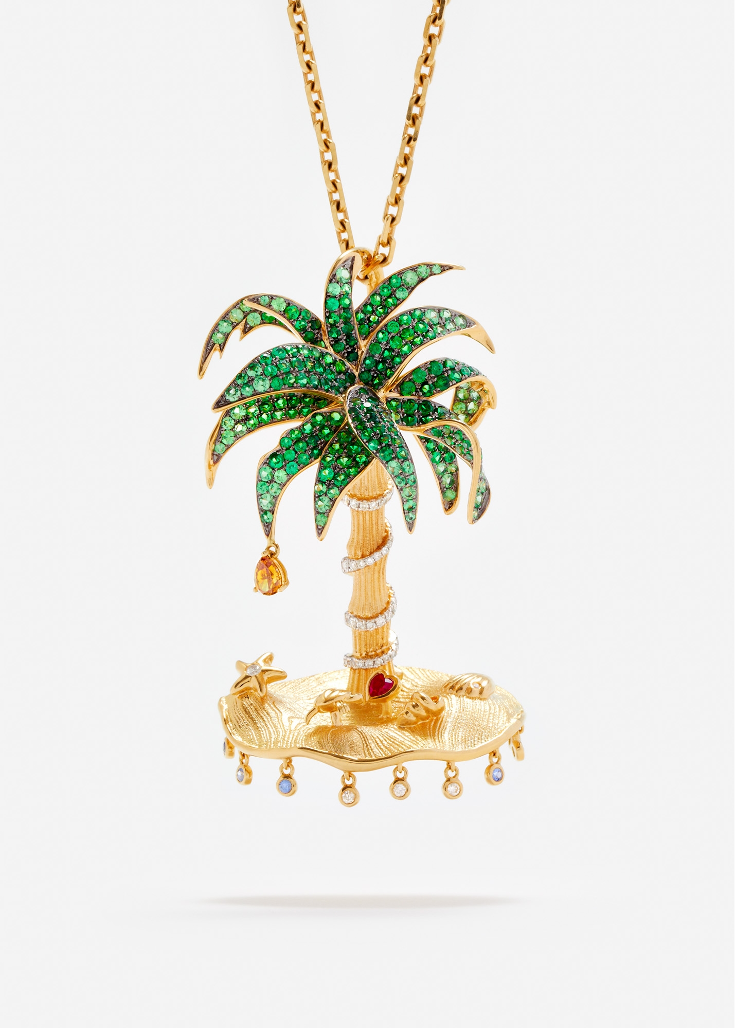 PENDENTIF PARADISE ISLAND GM OR JAUNE