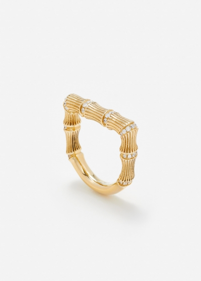 BAGUE BAMBOU OR JAUNE