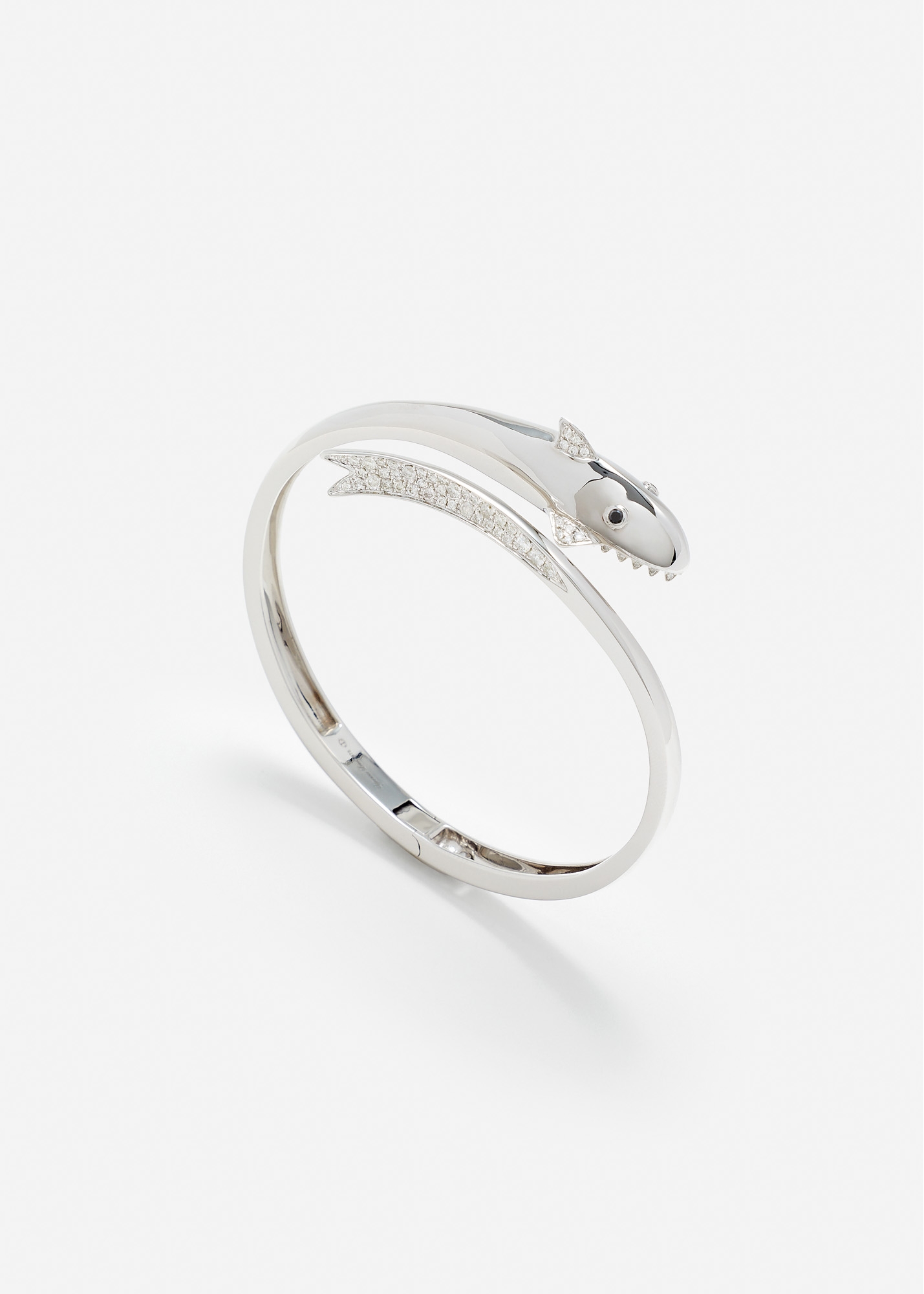 BRACELET JONC REQUIN OR BLANC