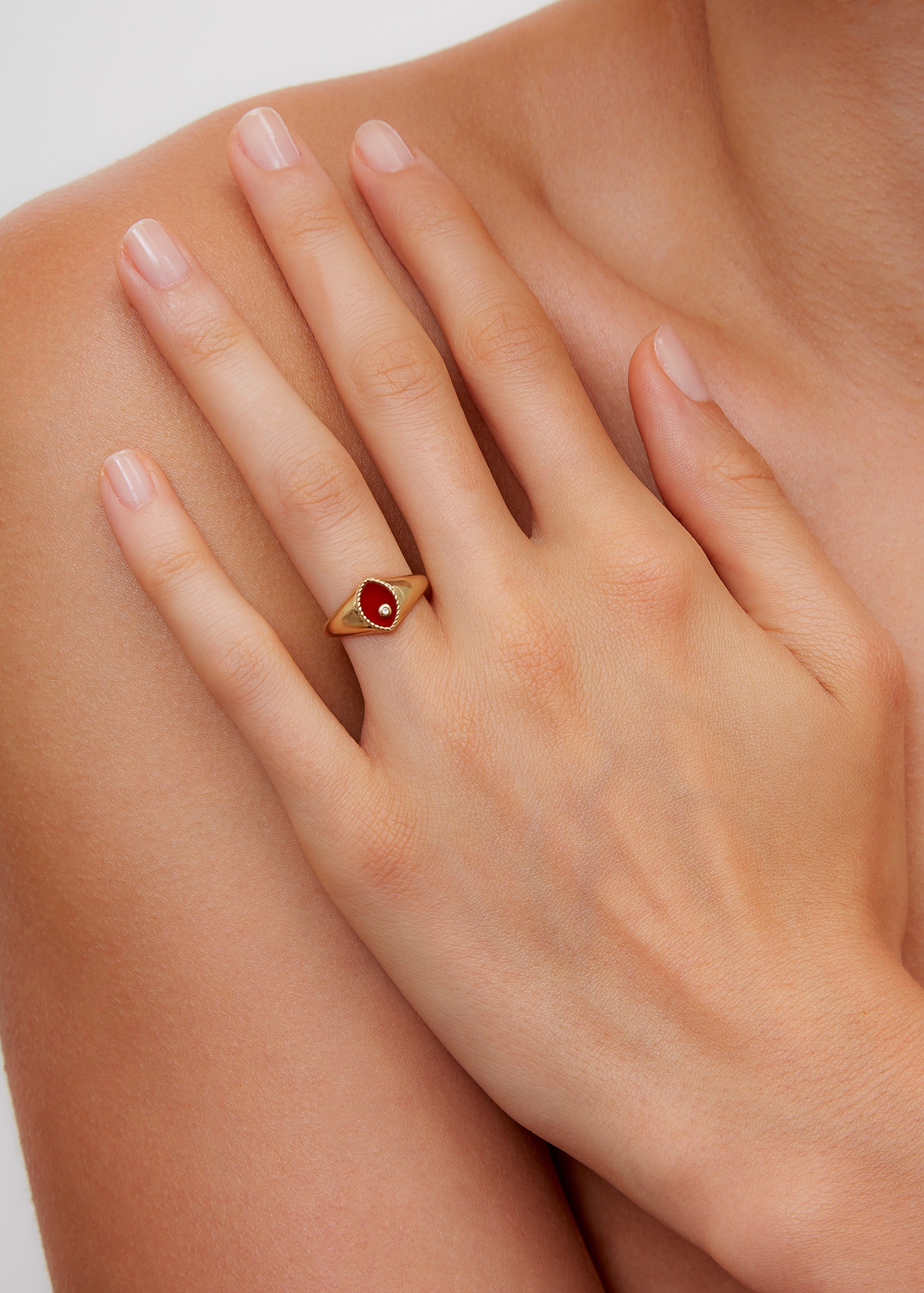 BABY CHEVALIÈRE MARQUISE AGATE ROUGE OR JAUNE