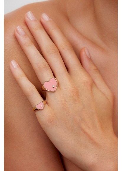 BABY CHEVALIÈRE COEUR ROSE OR JAUNE