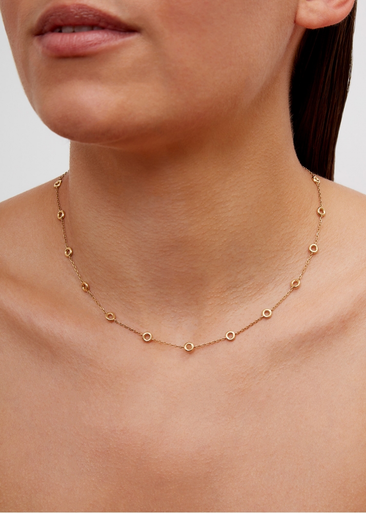 COLLIER MINI FULL DONUTS OR JAUNE