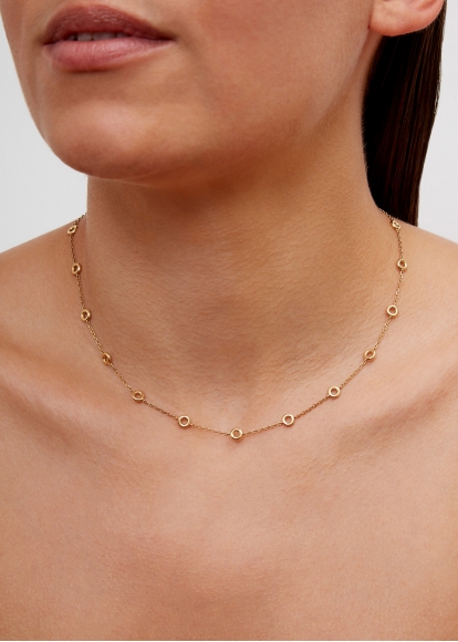 COLLIER MINI FULL DONUTS OR JAUNE