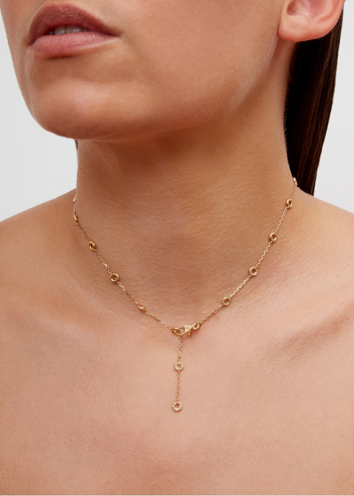 COLLIER MINI FULL DONUTS OR JAUNE