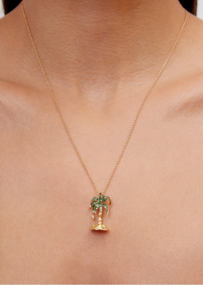 PENDENTIF PARADISE ISLAND PM OR JAUNE