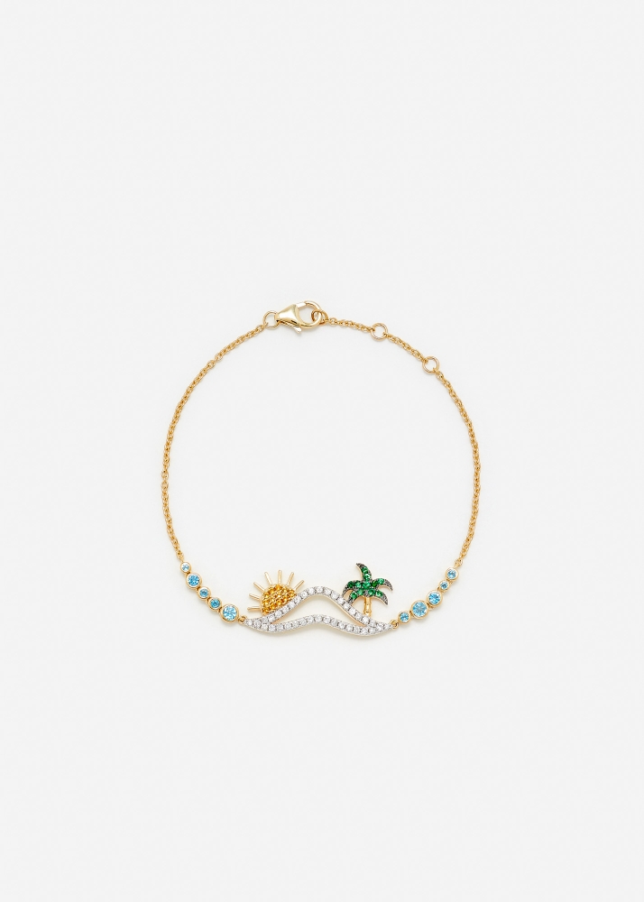 BRACELET LA PLAGE OR JAUNE