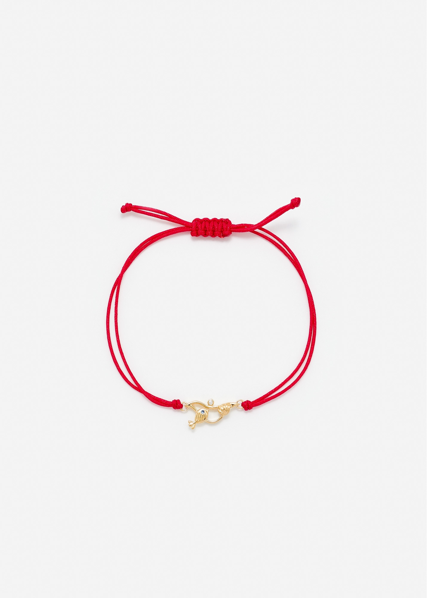BRACELET FIL SOUS L'EAU ROUGE OR JAUNE