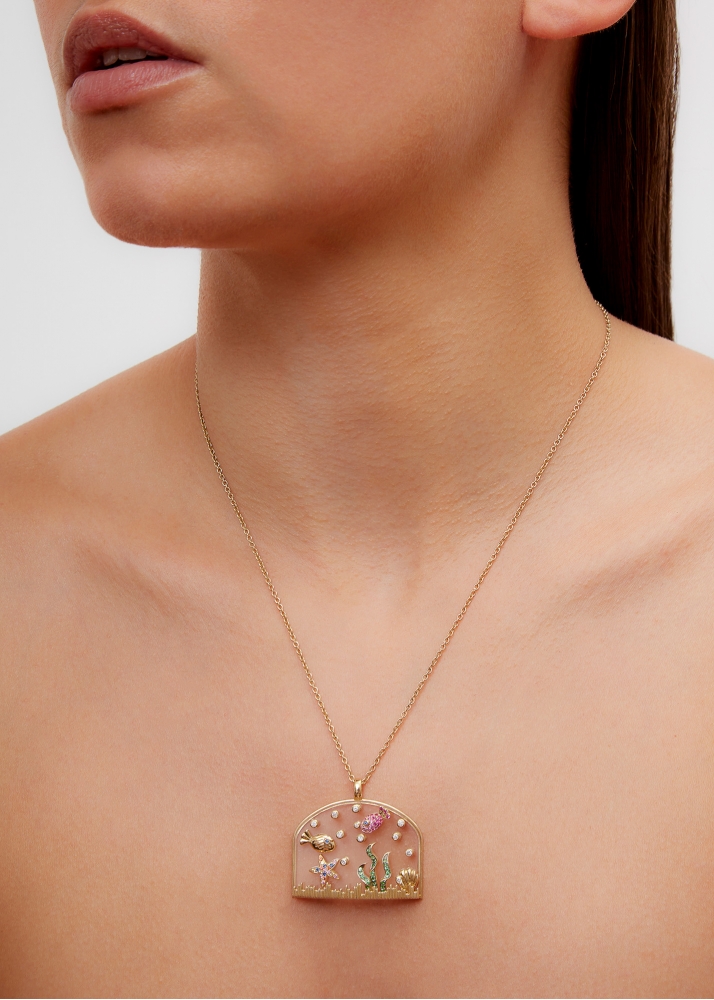PENDENTIF SOUS L’EAU OR JAUNE