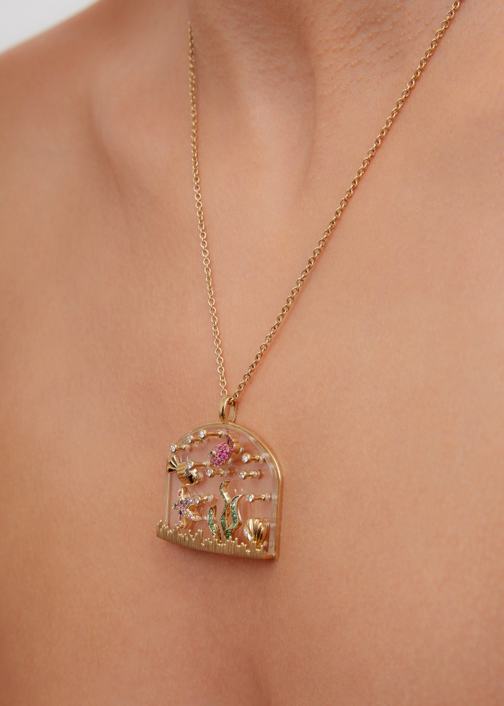 PENDENTIF SOUS L’EAU OR JAUNE