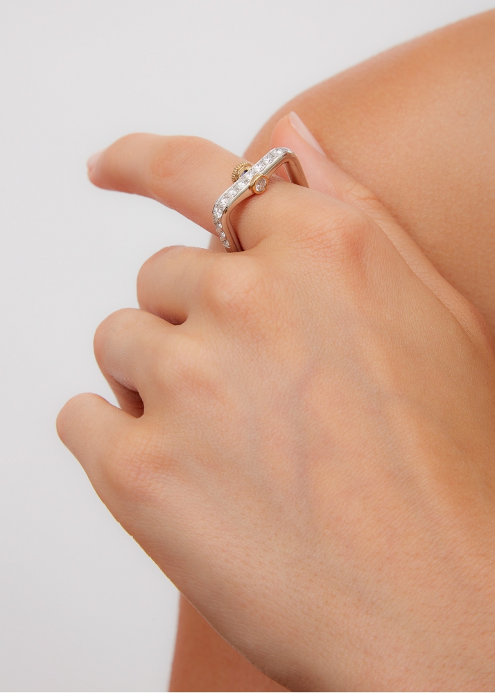BAGUE GOUSSET DIAMANTS OR BLANC