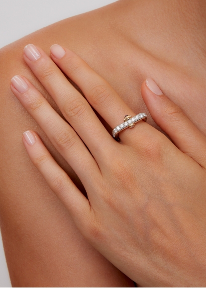BAGUE GOUSSET DIAMANTS OR BLANC