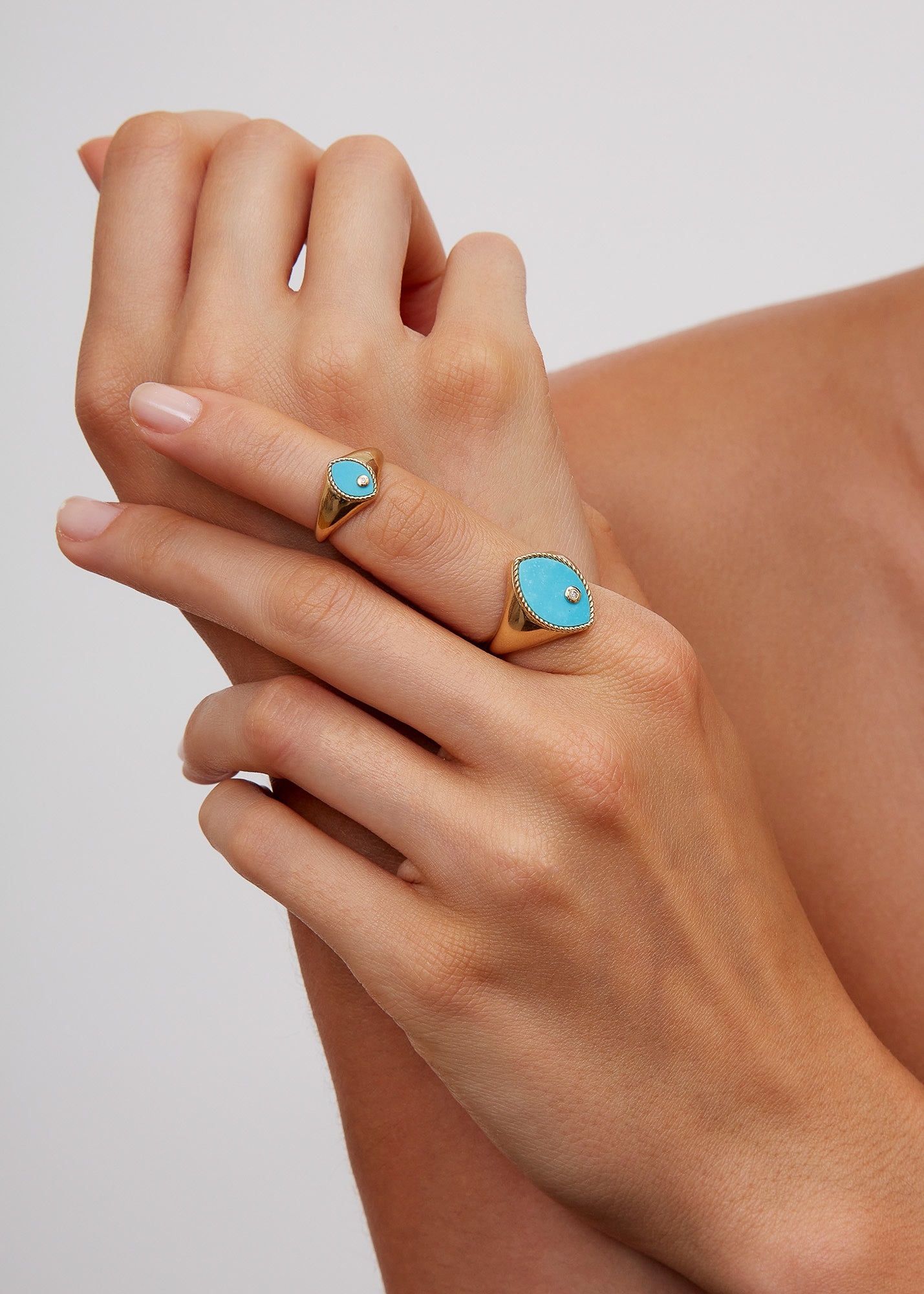 CHEVALIÈRE MARQUISE TURQUOISE OR JAUNE