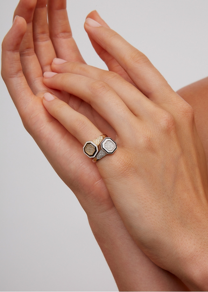 MINI CHEVALIÈRE OCTO DIAMANTS OR JAUNE