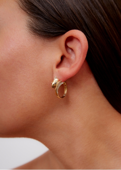 PAIRE DE CRÉOLES REQUIN GM OR JAUNE