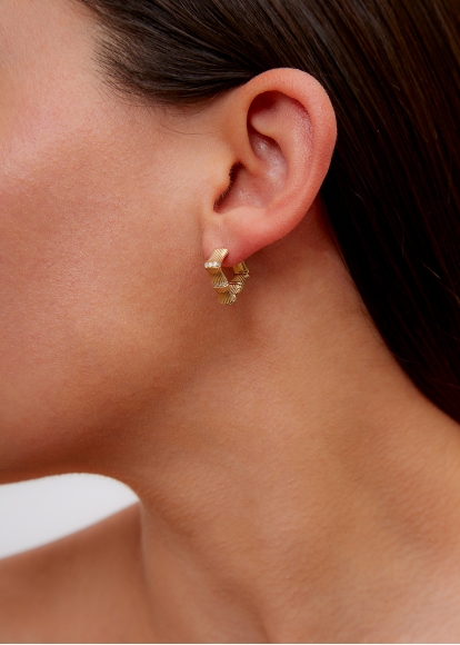 PAIRE DE CRÉOLES BAMBOU PM OR JAUNE