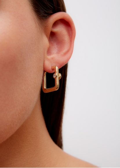 PAIRE DE CRÉOLES GOUSSET GOLD OR JAUNE