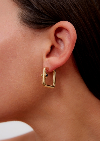 PAIRE DE CRÉOLES GOUSSET GOLD OR JAUNE