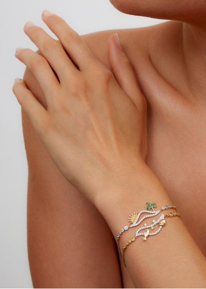 BRACELET LA PLAGE OR JAUNE