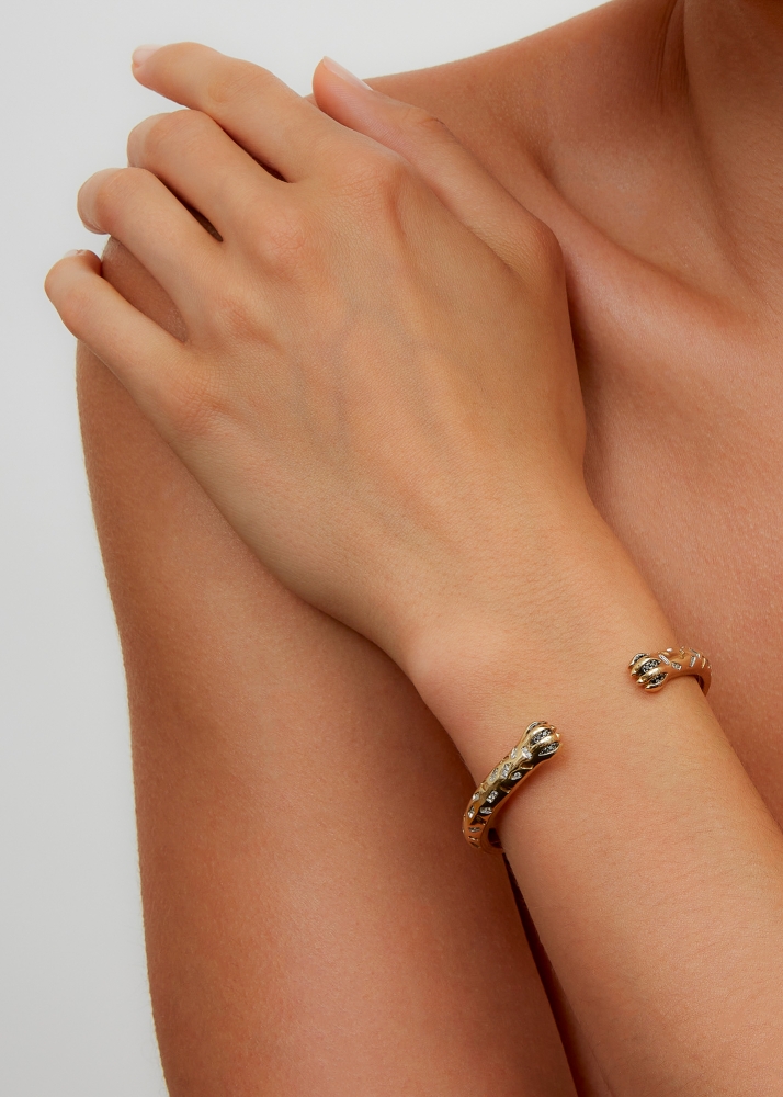 BRACELET JONC PAPATTE OR JAUNE
