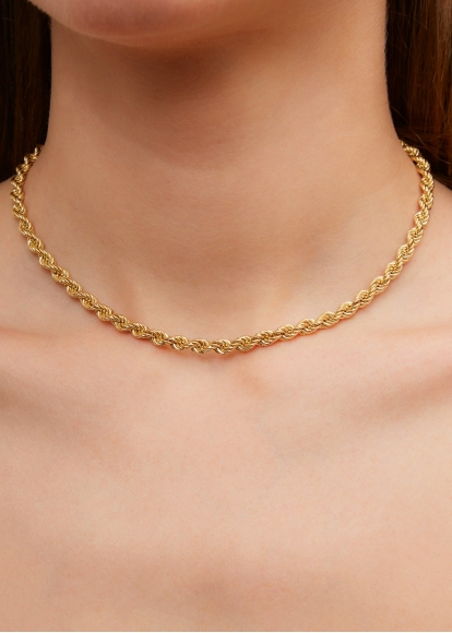 COLLIER CORDE CHAÎNETTE 2 ORS