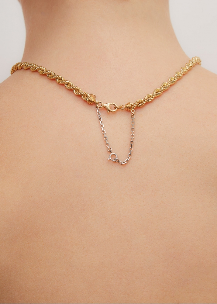 COLLIER CORDE CHAÎNETTE 2 ORS