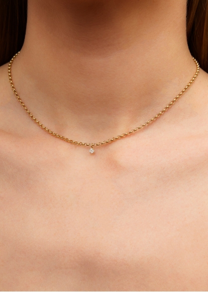 COLLIER JASERON FLOTTANT PM OR JAUNE