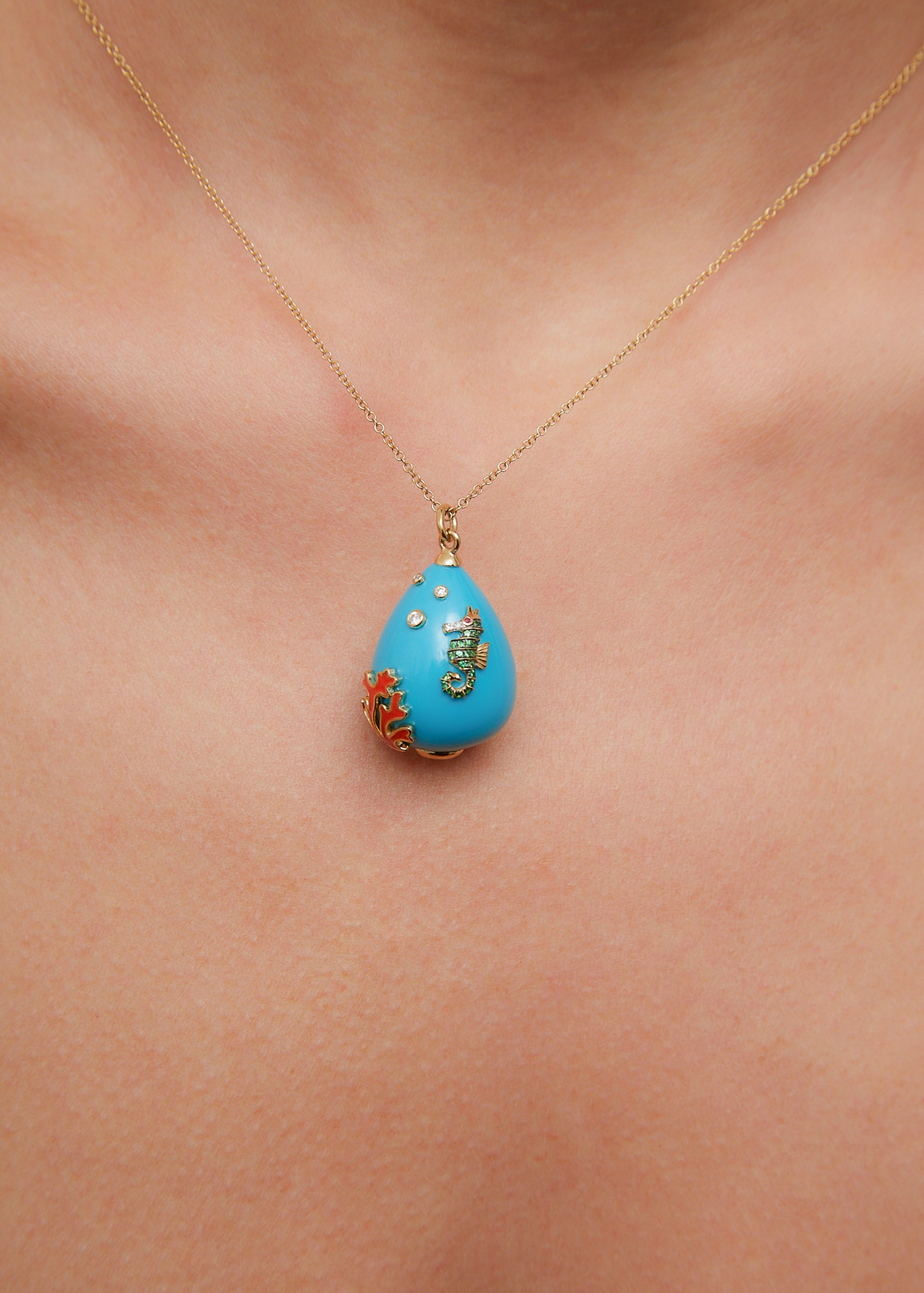 PENDENTIF L’OCÉAN OR JAUNE