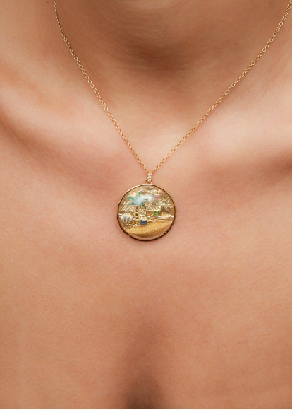 PENDENTIF L'ÎLE AUX TRÉSORS OR JAUNE