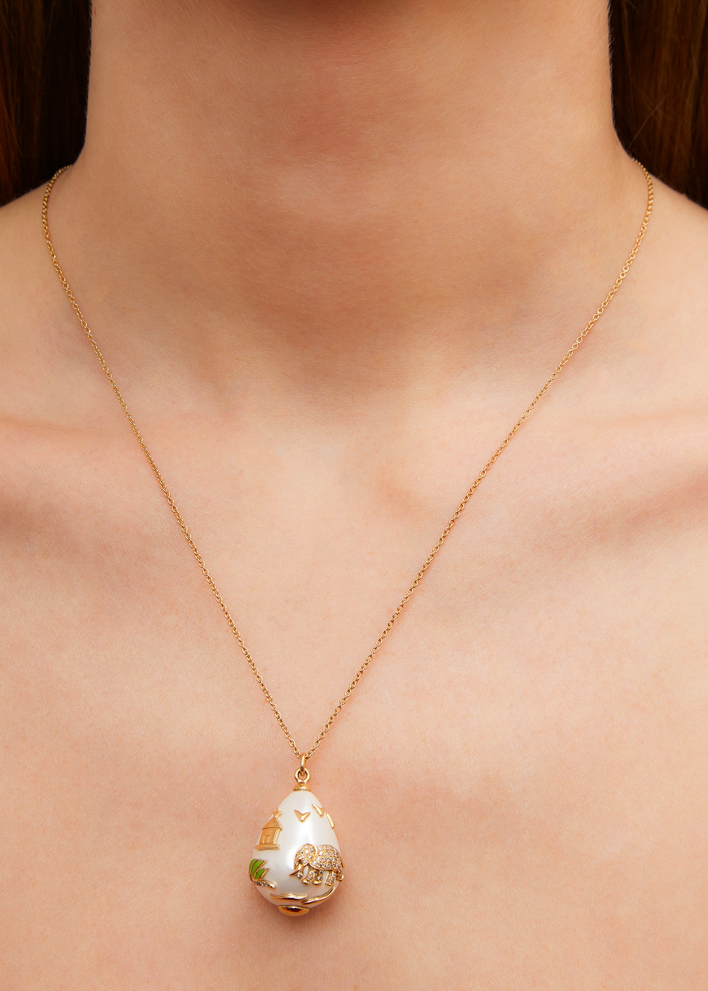 PENDENTIF SAFARI OR JAUNE